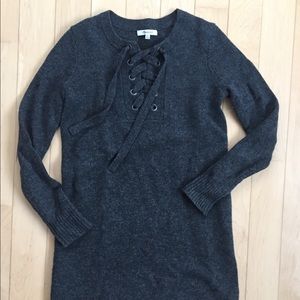 Madewell Lace Up Sweater Dress